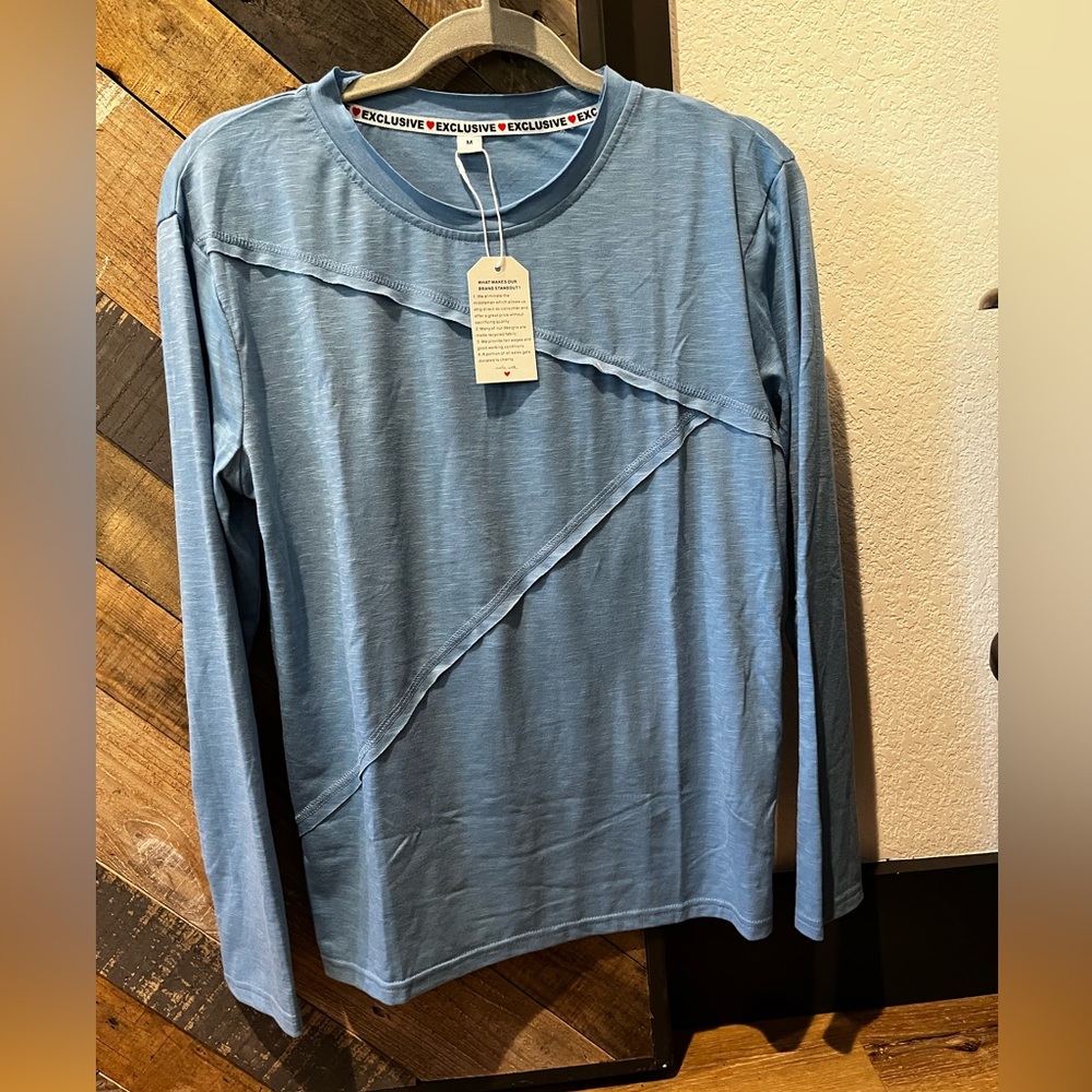 Blue Long Sleeve Women's Top